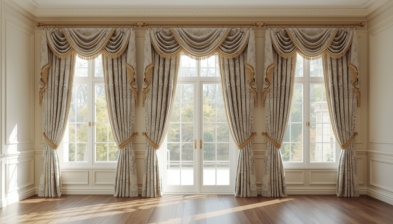Elegant custom curtains for interior spaces